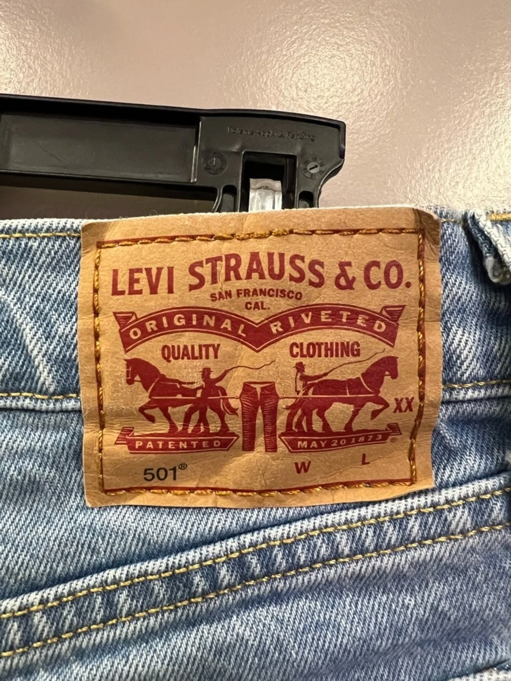 Levi's 501 Faded Light Blue Slim Straight Jeans